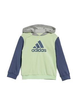 Chándal Niño Adidas Essentials Colorblock Verde/Gris