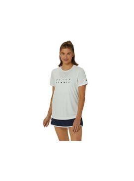 Camiseta Mujer Asics Court Graphic Verde Pastel