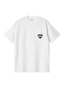 Camiseta Hombre Carhartt WIP Amour Pocket Blanca