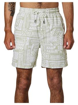 Bañador Hombre Katin Atoll Volley Verde Beige