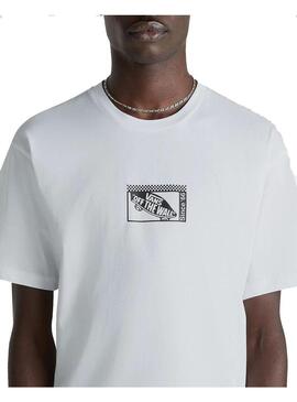 Camiseta Hombre Vans Tech Box Ss Blanca