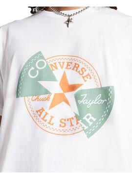 Camiseta Hombre converse Chuck Partch Blanca Verde