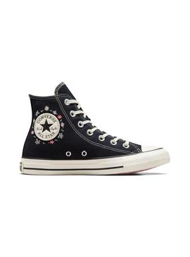 Zapatilla Mujer Converse All Star Little Flowers Negra