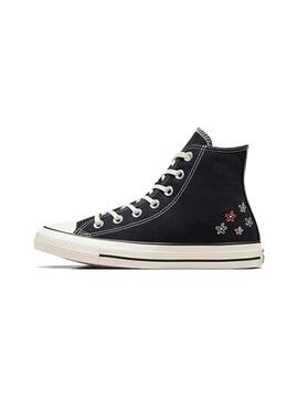 Zapatilla Mujer Converse All Star Little Flowers Negra