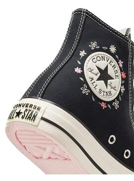 Zapatilla Mujer Converse All Star Little Flowers Negra