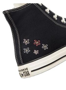 Zapatilla Mujer Converse All Star Little Flowers Negra