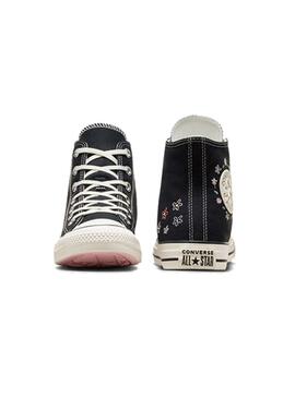 Zapatilla Mujer Converse All Star Little Flowers Negra