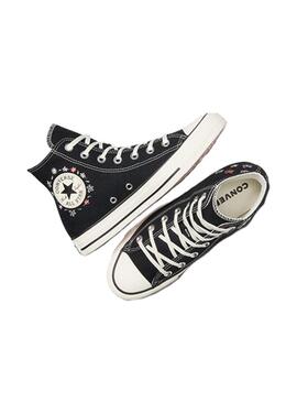 Zapatilla Mujer Converse All Star Little Flowers Negra