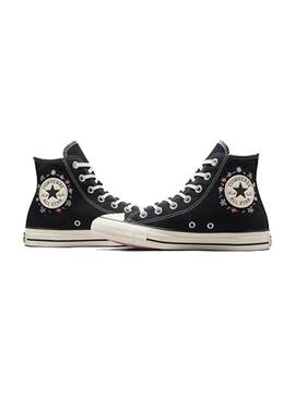 Zapatilla Mujer Converse All Star Little Flowers Negra