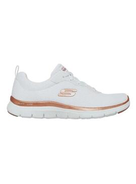 Zapatilla Mujer Skechers Graceful Blanco/Dorado