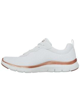 Zapatilla Mujer Skechers Graceful Blanco/Dorado