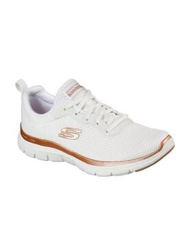 Zapatilla Mujer Skechers Graceful Blanco/Dorado