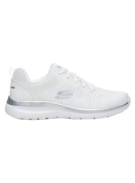 Zapatilla Mujer Skechers Bountiful Blanco/Plata