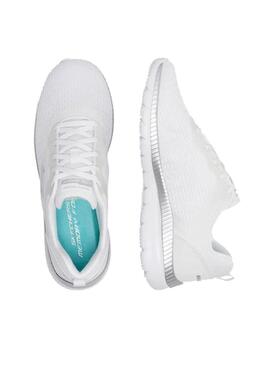 Zapatilla Mujer Skechers Bountiful Blanco/Plata