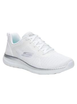 Zapatilla Mujer Skechers Bountiful Blanco/Plata