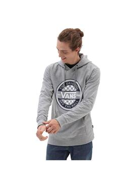 Sudadera Hombre Vans Circled Chekers Po Gris