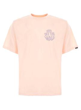 Camiseta Unisex Vans Circle Loose Fit Rosa