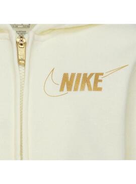 Chandal Niña Nike Legging Set Beige Caldera