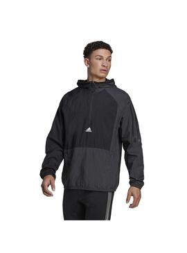 Cortavientos Hombre adidas Training Negro