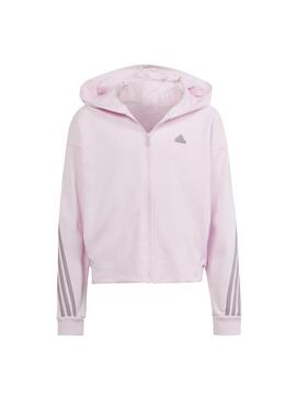 Sudadera Niña Adidas G Fi 3S Roscla Rosa