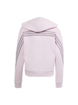 Sudadera Niña Adidas G Fi 3S Roscla Rosa