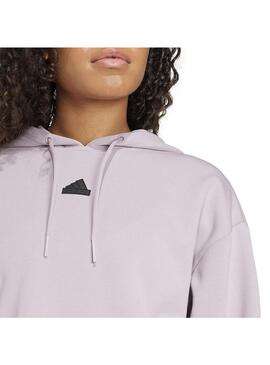 Sudadera Mujer Adidas W Fi 3S Oh Malva