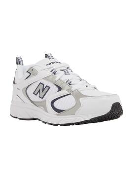 Zapatilla Unisex New Balance 408 Blanco Azul Gris