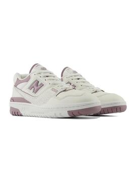 Zapatilla Mujer New Balance 550 Blanca Rosa