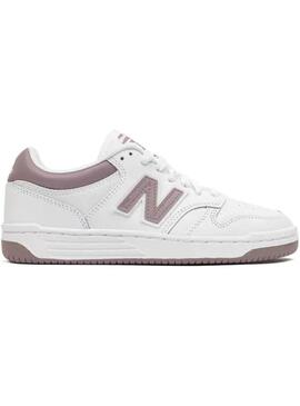 Zapatilla Niño/a New Balance 480 Blanca Rosa