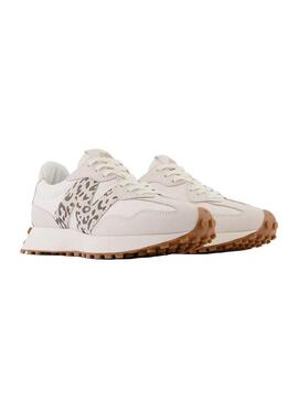 Zapatilla Mujer New Balance 327 Crema Print