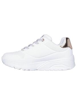 Zapatilla Niña Skechers Uno Lite Blanco