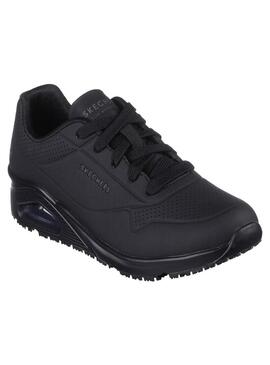 Zapatilla Mujer Skechers Work Uno Sr negra