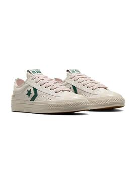 Zapatilla Mujer Converse Star Player 76 Leather Beige Verde