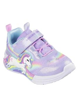 Zapatillas Niña Skechers S-Lights Unicorn luces