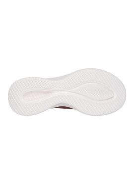 Zapatilla Mujer Skecher Ultra Flex Slip Granate