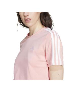 Camiseta Mujer adidas 3s Rosa