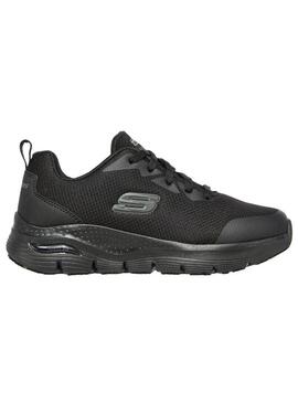 Zapatilla Mujer Skechers Arch Fit trabajo Negra