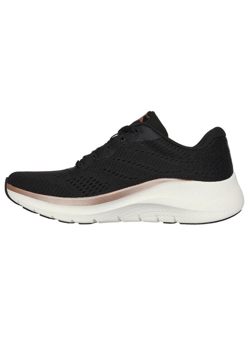 Zapatilla Mujer Skechers Arch Fit 2.0 Negro/Dorado