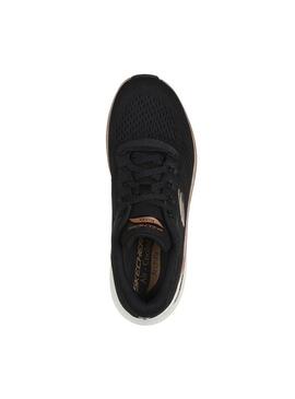 Zapatilla Mujer Skechers Arch Fit 2.0 Negro/Dorado