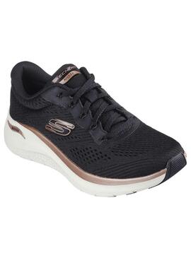 Zapatilla Mujer Skechers Arch Fit 2.0 Negro/Dorado