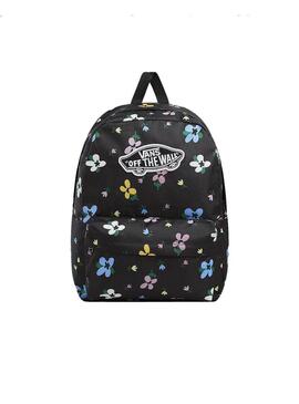 Mochila Unisex Vans Old Skool Negra Flores