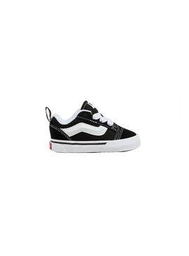 Zapatilla Baby Vans Knu Skool Elastic Negra Blanca