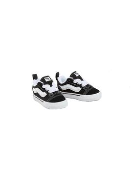 Zapatilla Baby Vans Knu Skool Elastic Negra Blanca