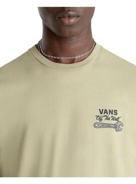 Camiseta Hombre Vans Wrenched Verde