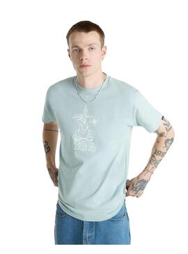 Camiseta Hombre Vans Crazy Eddy Verde Agua