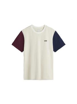 Camiseta Mujer Vans Colorblock Bff Crema