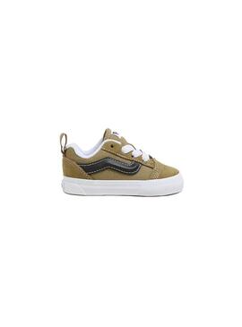 Zapatilla Baby Vans Knu Skool Elastic Oliva