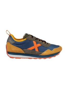 Zapatilla Hombre Munich UM74 Azul Naranja Mosta