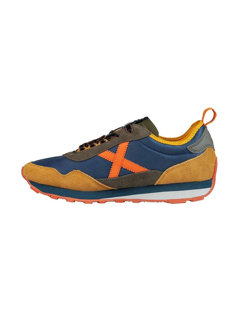 Zapatilla Hombre Munich UM74 Azul Naranja Mosta