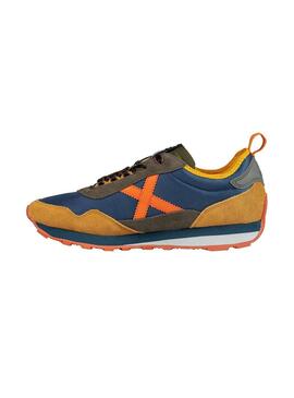 Zapatilla Hombre Munich UM74 Azul Naranja Mosta